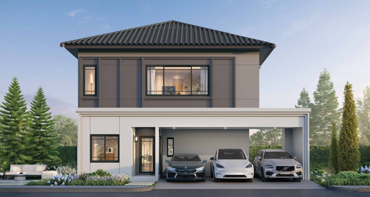 Britania Bangsaen (บริทาเนีย บางแสน) บ้านเดี่ยวและบ้านแฝดสไตล์ Modern British บนถนนมิตรสัมพันธ์ จ.ชลบุรี จาก บริทาเนีย