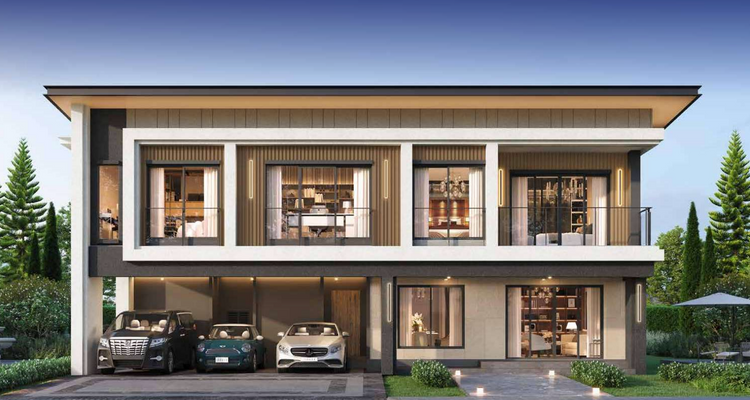 Passorn Srinakarin-Thepharak (ภัสสร ศรีนครินทร์-เทพารักษ์) บ้านเดี่ยวติดถนนเทพารักษ์  ไม่ไกลจาก JAS URBAN ศรีนครินทร์และ Mega บางนา จาก พฤกษา